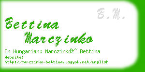 bettina marczinko business card